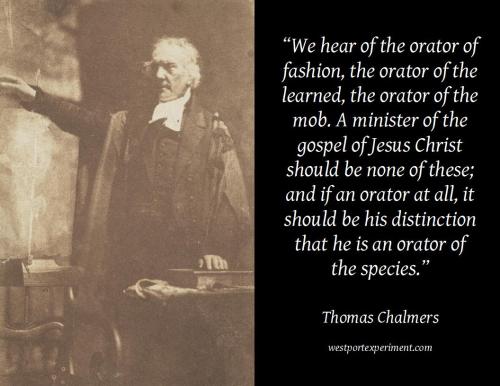 Chalmers, Orator of the Species