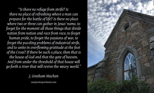 Machen, No refuge from strife